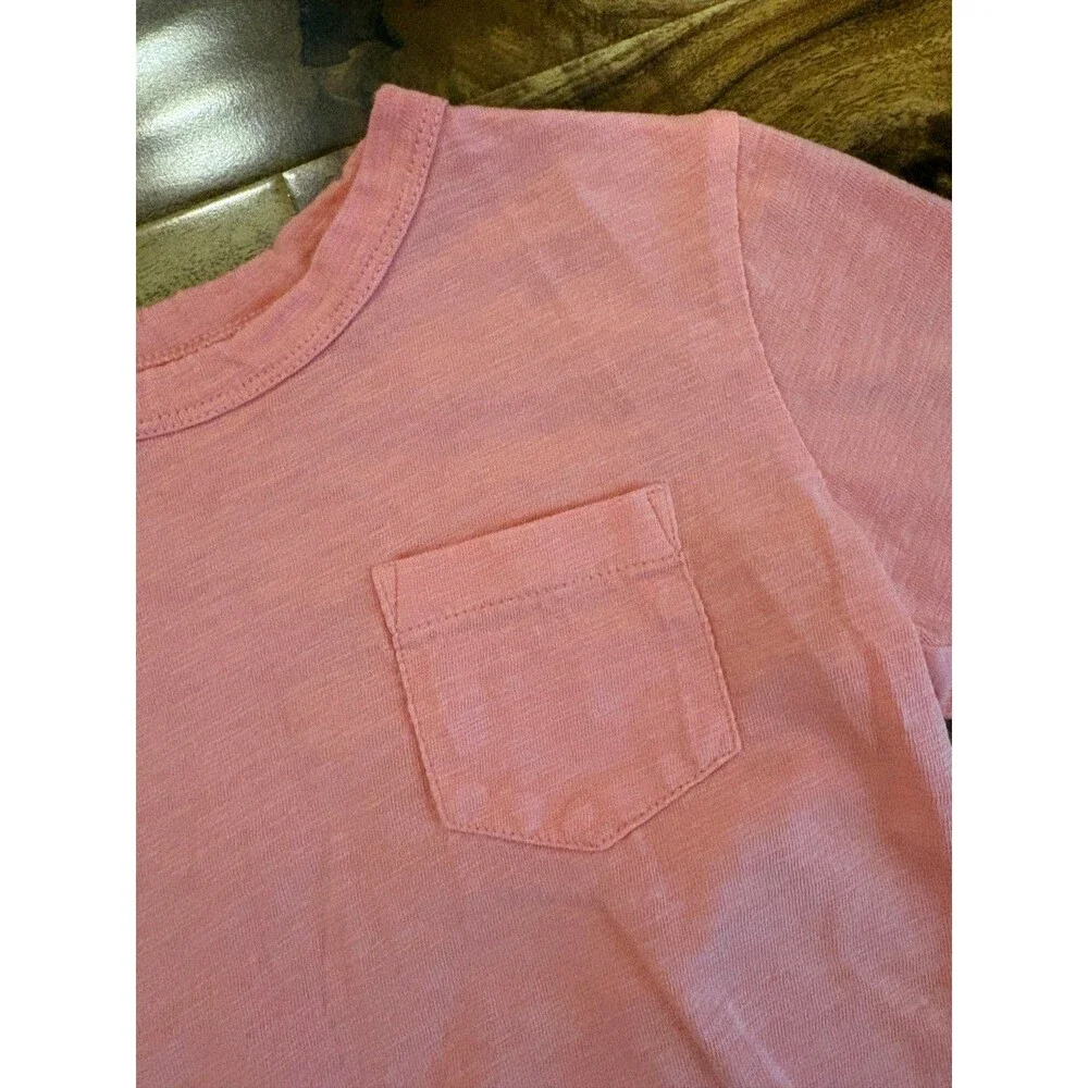 Primary Long Sleeve Slub Pocket Tees, Guava & Iris, Size 3T